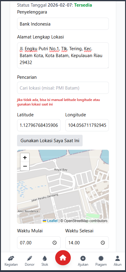 Panduan 7. Cara Mengajukan Kegiatan Donor