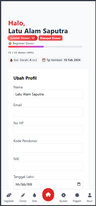 Panduan 4. Cara Mengubah Profil