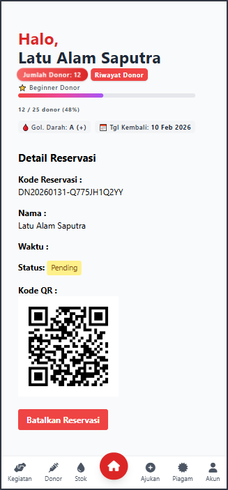Panduan 5. Cara Melakukan Reservasi Donor (Kantor PMI)